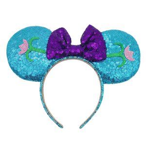 Disney Minnie Purple Sequin Flower Headband